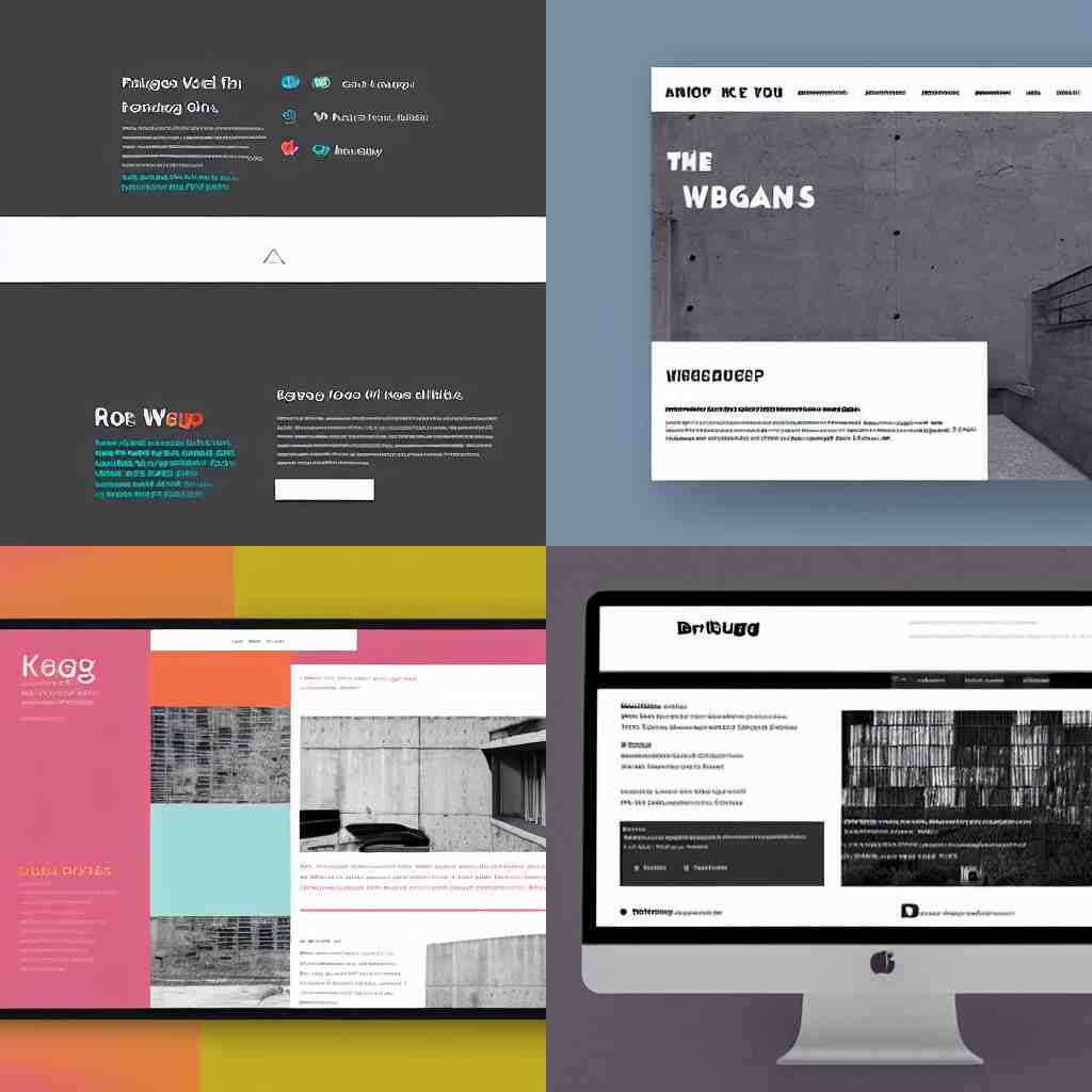 a mockup of a brutalist webdesign website that says KITeGG, trending on Dribbble, with gradients and bold typography