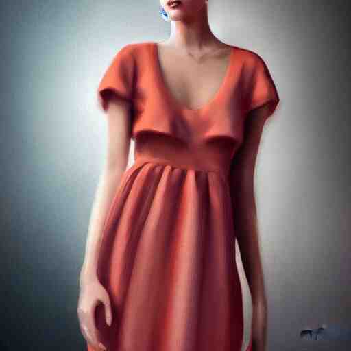 a girl wearing a stylish dress, digital painting, smooth, hd, by tran ross, ambient lighting, details 