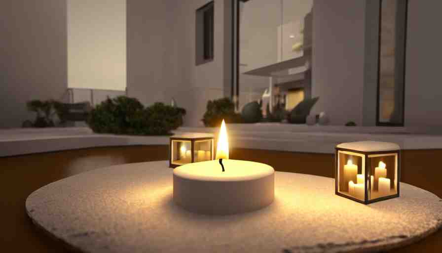 photorealistic claymation art of a modern house on top of a floating island, elegant, candle lighting, extremely detailed, realistic, art galery 