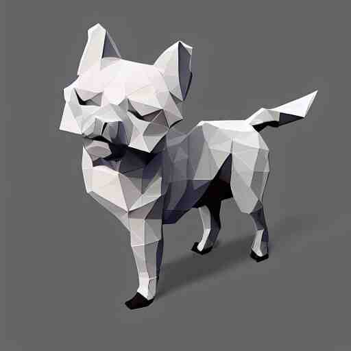 low poly dog 