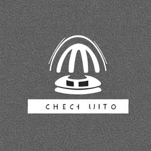 logo of an Ufo built by chickens black and white, white background, vectorart, svg