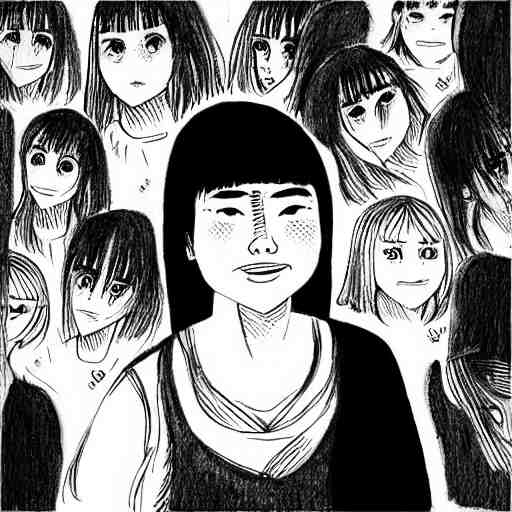 “ a detailed portrait of jaiden animations drawn by junji ito ” 