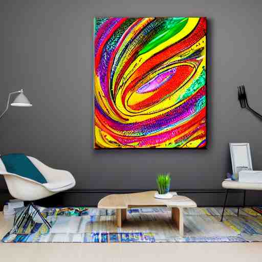 abstract number 7 6 intricate expressive colorful 