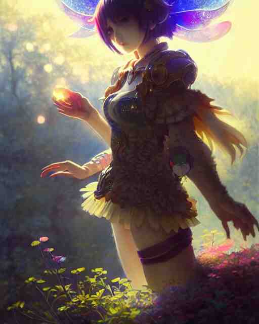 mirei kiritani as anime girl, mushroom kingdom, fantasy character portrait, concept art, sorceress, magical aura, bright, interesting angle, intricate details, highly detailed by greg rutkowski, gaston bussiere, simon bisley 