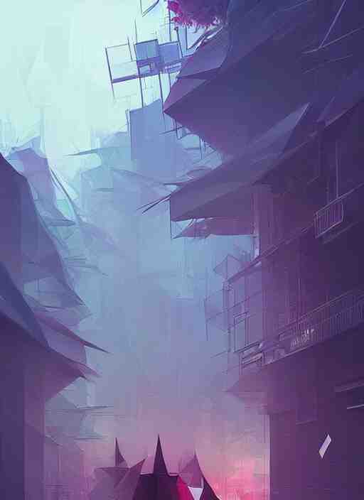 spring mornings in the low - poly tokyo, diffuse lighting, fantasy, intricate, surrealism!!!!, highly detailed, lifelike, photorealistic, digital painting, artstation, illustration, concept art, smooth, sharp focus, by benedick bana and dan mumford, 