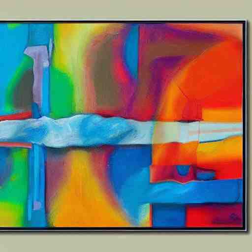 award-winning large colorful abstract art painting