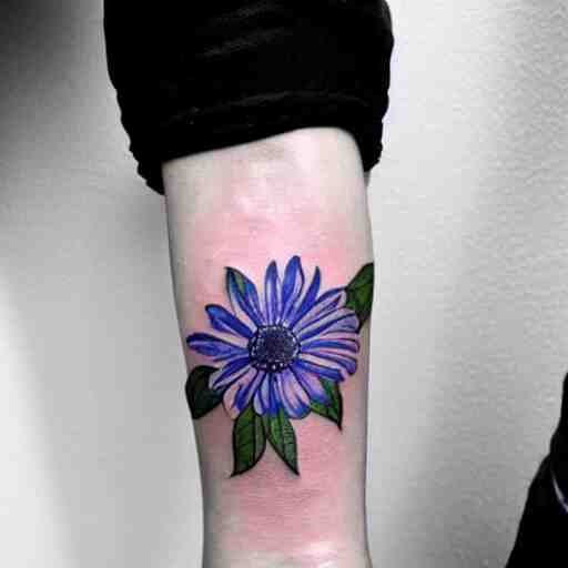 great tattoo watercolor cornflower