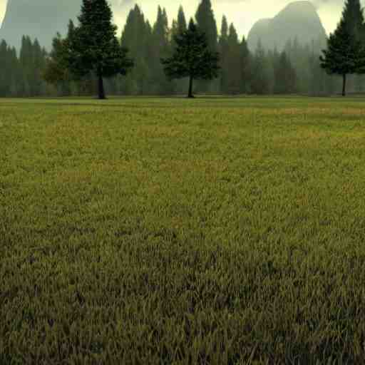 landscape field, hyperrealistic, cinematic, unreal engine 5, rain 