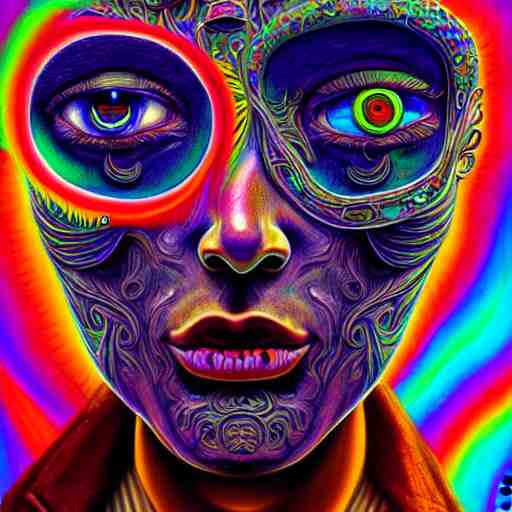 An extremely psychedelic portrait of Rock N Roll, surreal, LSD, face, detailed, intricate, elegant, lithe, highly detailed, digital painting, artstation, concept art, smooth, sharp focus, illustration