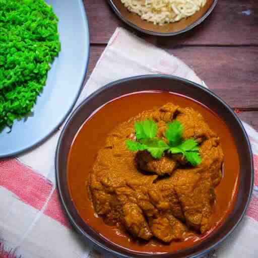 a professional photo of nasi rendang