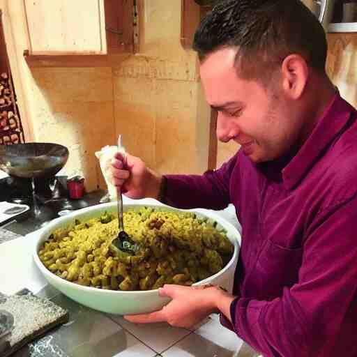 Shrek making a moroccan tagine