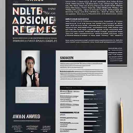 an award - winning advertisement photo of a modern resume, drammatic lighting, sigma 5 0 mm, ƒ / 8, behance 