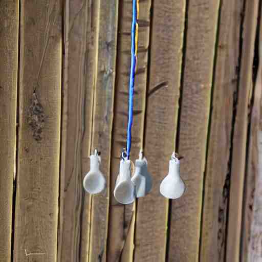 This is a sketch of a wind chime made from the pieces of a broken mug. It shows the mug handle as the top piece with strings attached to it, and the bottom pieces of the mug hanging down like little bells, iso 300, f-stop 1.5, Pentax