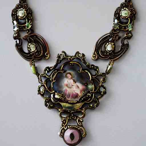 fine beautiful rococo artnouveau necklace 