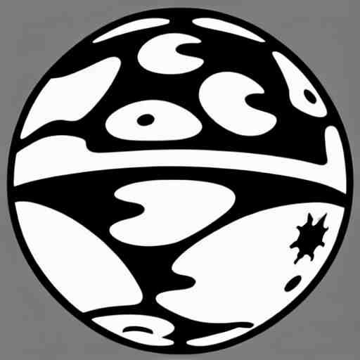 black and white sci fi earth themed svg vector art panel for cnc plasma, laser, stencil, unique planet design 