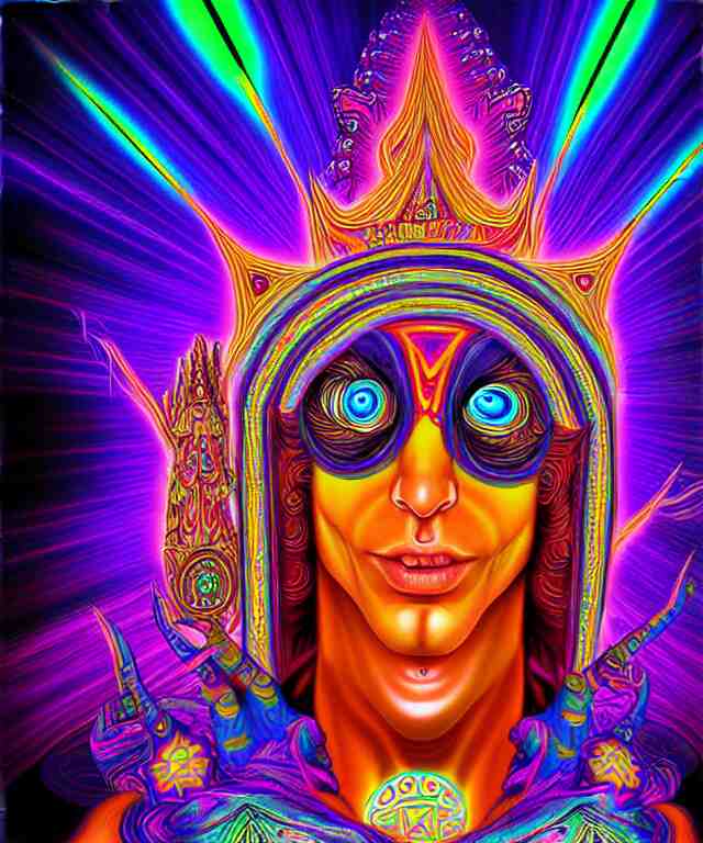 psychedelic dmt deity fantasy art superhero digital painting photorealistic 