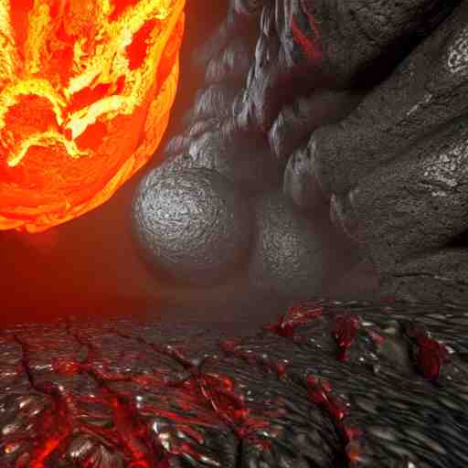 a sphere of molten core, melting sphere, glowing magma sphere, lava sphere, state of the art 3 d graphics, centered, in center, unreal engine, highly detailed, epic 