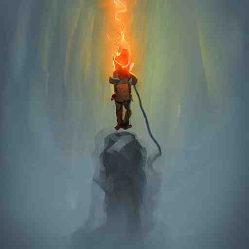 deep underground, an explorer holding up a torch finds a cursed gem. , concept art, trending on artstation 3D.