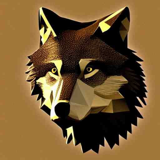 Low poly wolf