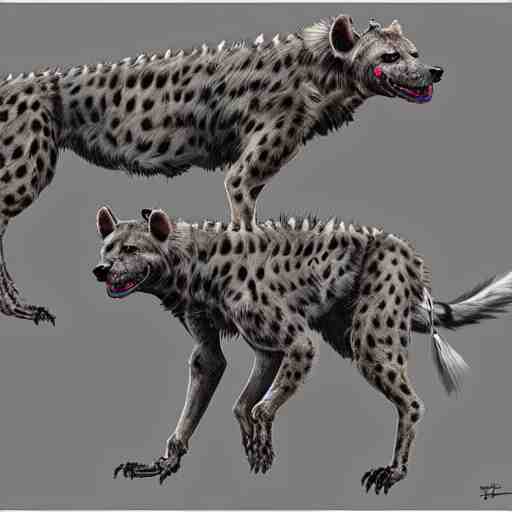 robotic hyena, highly detailed concept art 