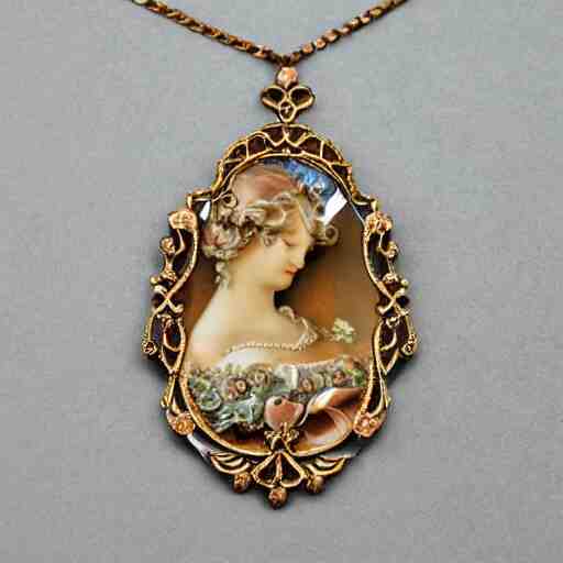 fine beautiful rococo artnouveau necklace 