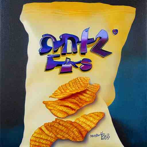 empty bag of chips, art by john stephens and alex gray 