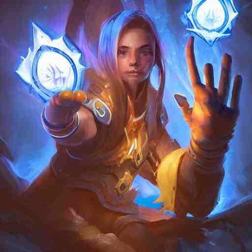 glowing hands with fingers floating, stop sign hands, fingers, fingers, fingers, fingers, fingers, hands, hands, hands, hands, glowing fingers, blue theme, bright art masterpiece artstation. 8 k, sharp high quality artwork in style of jose daniel cabrera pena and greg rutkowski, concept art by tooth wu, blizzard warcraft artwork, hearthstone card game artwork, human anatomy 