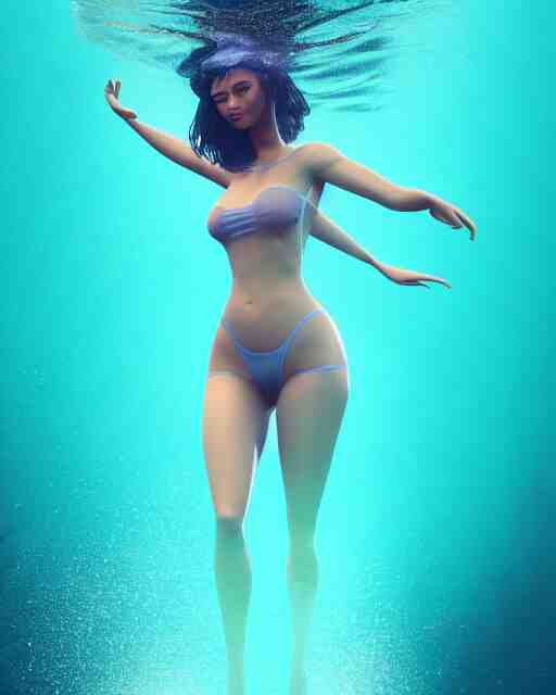 beautiful, female, latina, floating under water, model, symmetrical!!, makeup, sephora, maybelline, cinematic, filmic, vsco, fantasy, concept art, artstation, elegant, ray trace, gorgeous, vray, flim, octane render, arnold render, wlop 