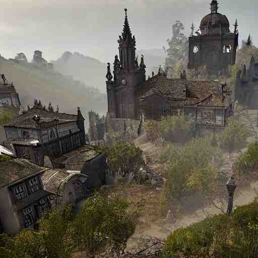 grimdark gothic ouro preto, unreal engine, 8 k, ultra realistic, ultra detail 