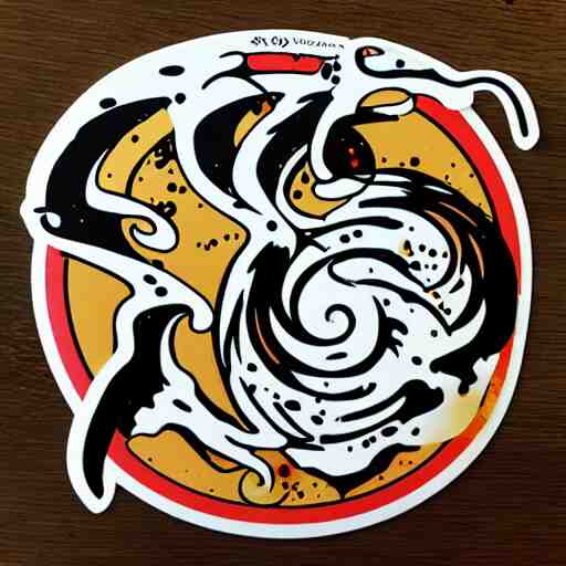 die cut sticker, gomu gomu no gatling, splatter paint 