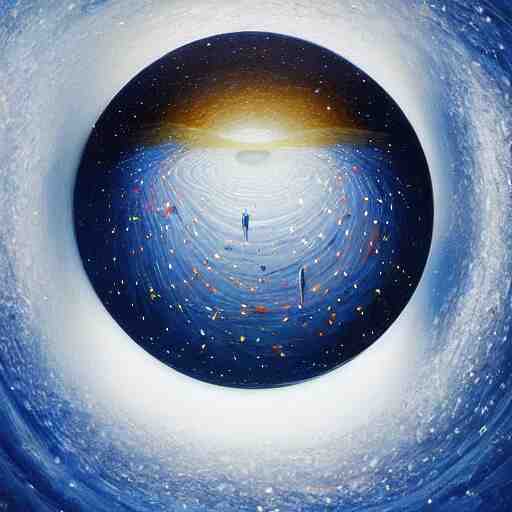 “ depiction of the beginning of the universe inside a snow globe, surreal, award winning, highly detailed, style by mark rogers, paul bonner, oil on canvas. ” 