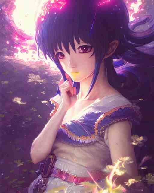 mirei kiritani as anime girl, mushroom kingdom, fantasy character portrait, concept art, sorceress, magical aura, bright, interesting angle, intricate details, highly detailed by greg rutkowski, gaston bussiere, simon bisley 