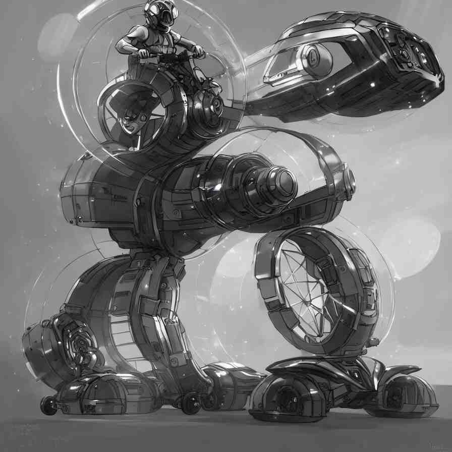 a beautiful concept art of futuristic monowheel, with sitting rider by alex pyatov and patrick razo, trending on artstation 