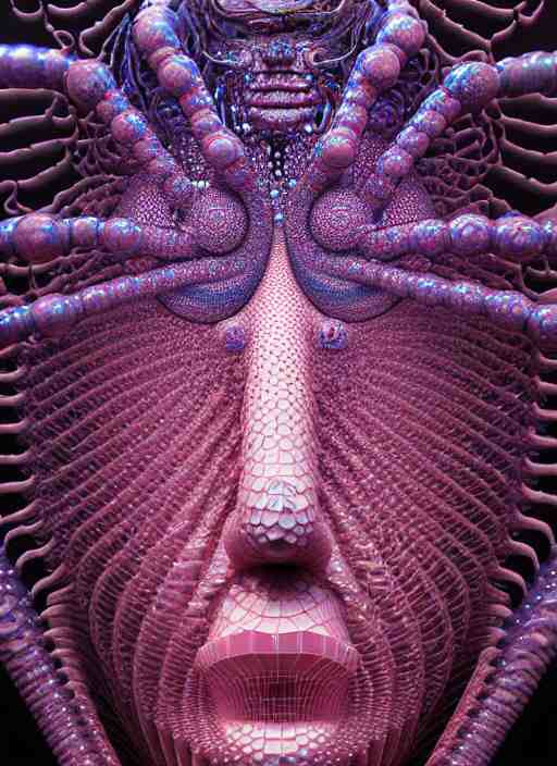 3 d goddess medium shot profile portrait. beautiful intricate highly detailed mask made entirely of bubbles and dragonfly wings. optical mineralogy, chitin, oil on water, reflections, refractions, creature, artwork by yayoi kusama, tooth wu and wlop and beeple and greg rutkowski, 