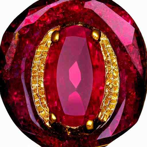 
gold and ruby gemstone  HDR 

