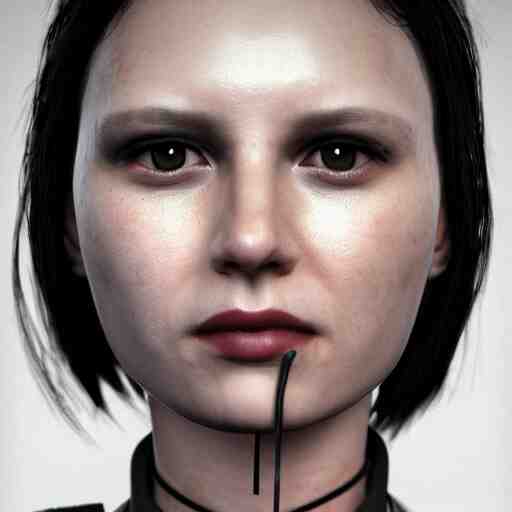 detailed realistic female character cyberpunk wearing thick steel collar around neck, realistic, art, beautiful, 4K, collar, choker, collar around neck, punk, artstation, detailed, female, woman, choker, cyberpunk, neon, punk, collar, choker, collar around neck, thick collar, choker around neck, wearing choker, wearing collar, face, beautiful,
