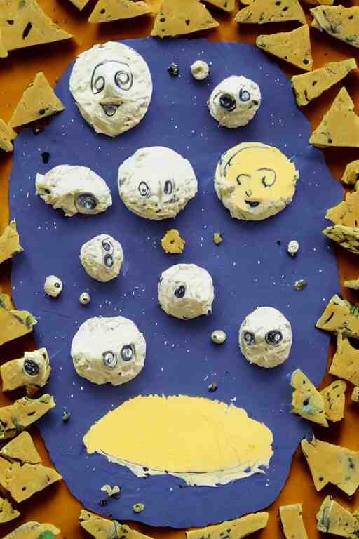 aliens on a moon made of cheese by quentin blake 