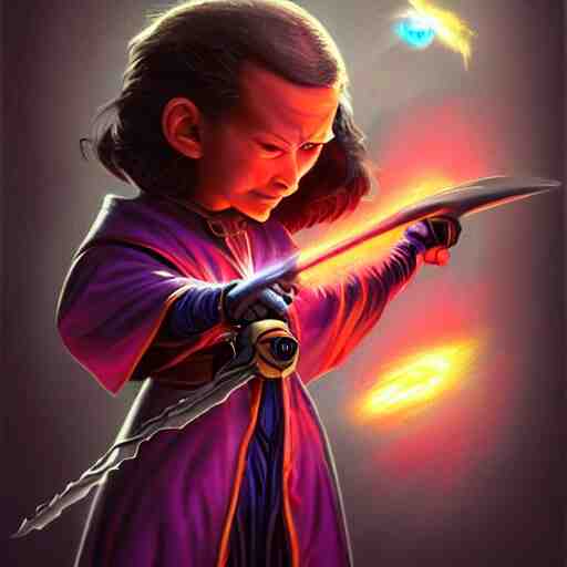 A sorcerer wielding a futuristic super weapon, bust shot, smooth, intricate, elegant, power aura, digital painting, artstation, concept art, high tech fantasy, sharp focus, illustration, art by Mark Ryden-H 640