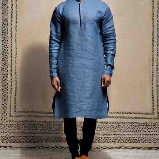 heavy linen yeezy kurta, futuristic, photorealistic, extremely detailed 