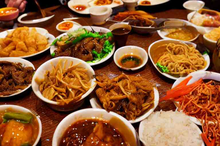 chinese food, photograph captured at asian buffet restauraunt. 