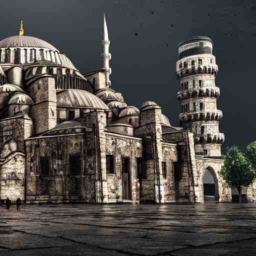 istanbul, lovecraft, cosmic horror, highly detailed, octane render, photorealistic 