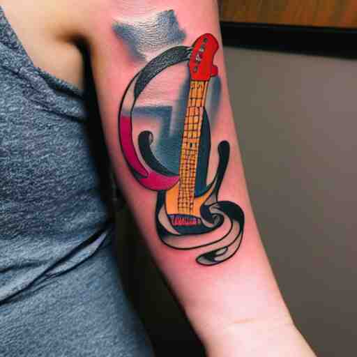 a tattoo inspired by the musical artist aurora aksnes, abstract, pritty. 