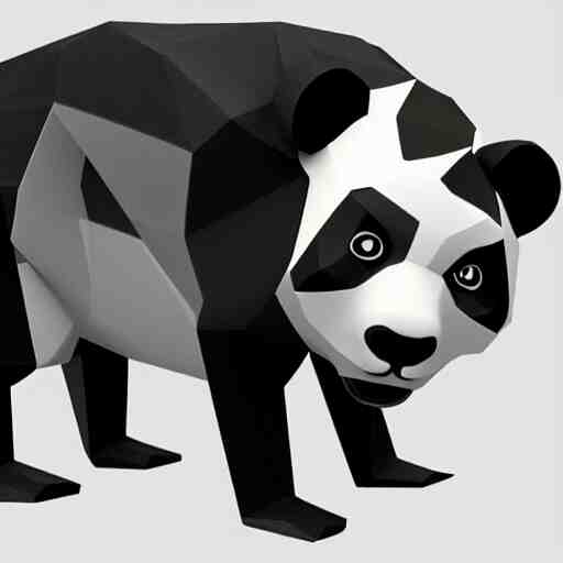 low polygon panda 3d