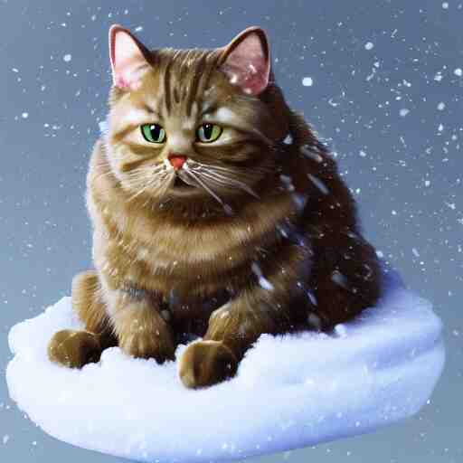 snow globe of cat cyber war, artstation, photorealism 