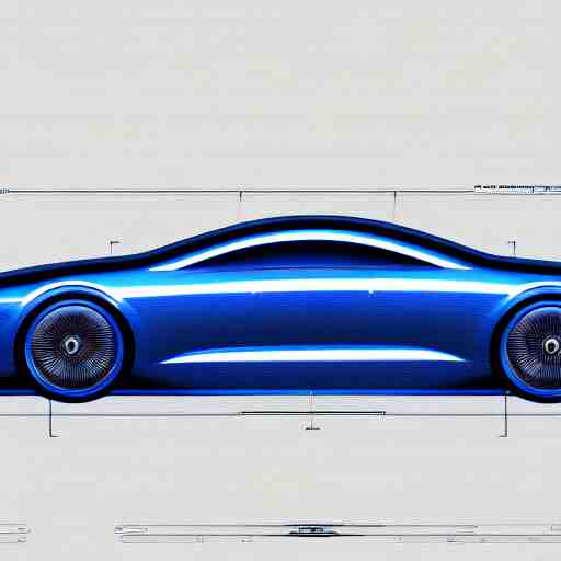 blueprint for an advanced car, concept art, digital sketch, 4 k, hd 