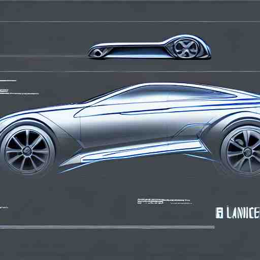 blueprint for an advanced car, concept art, digital sketch, 4 k, hd 