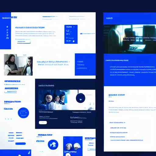 ui design of a saas website, minimal design, blue color scheme, 4 k 