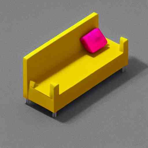 ( 2 0 0 4 - 2 0 0 7 ) isometric candy sofa, sculpted, 3 d render, in the style of yoworld, vmk myvmk, haunted mansion, artstation, white background, zoomed out view by miha rinne 