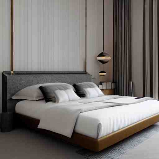 a modern minimalist art deco bedroom 