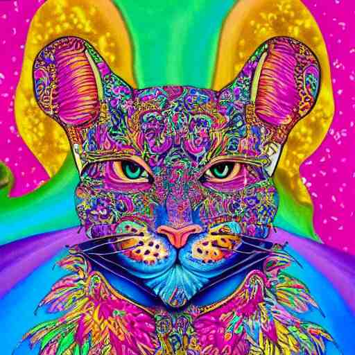 an incredibly detailed masterpiece collaborative painting by Lisa Frank, ornate, detailed, high resolution, wow!, intricate